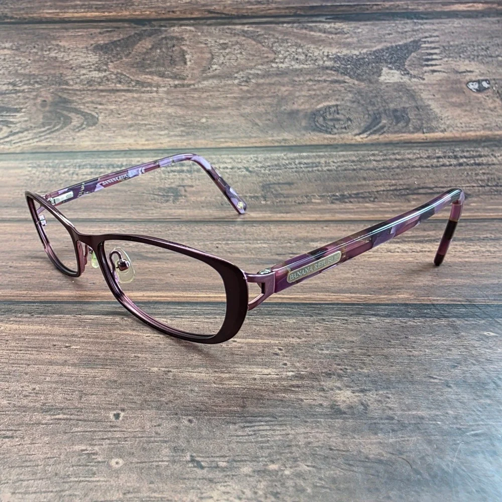 Banana Republic Aneta 0RU6‎ Plum Purple Rectangular Eyeglasses Frames 51-16-135